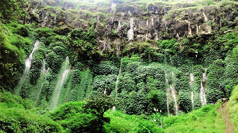 Sumber Pitu, The Intertwining Waterfalls In Pujon East Java, Pujun village, beautiful panorama east java, hidden waterfall in malang, paradise in Indonesia